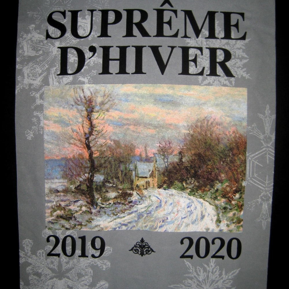 SUPREME FW19 D'Hiver 2019/2020 Black S/S T-Shirt M - Picture 2 of 4